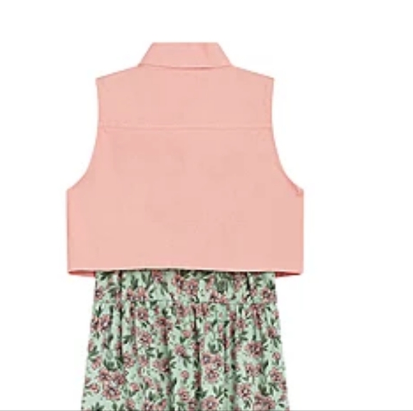 KNIT WORKS Denim Jean Jacket Stripe Dress 2pc Set NWT - Picture 2 of 9